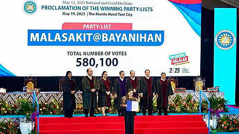 Congresswoman Girlie Veloso was proclaimed on Tuesday, May 20, 2025, the congressional representative of Malasakit@Bayanihan Partylist following the party’s victory in the 2025 midterm elections.  (Contributed)