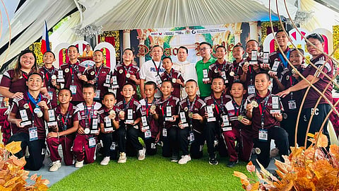 GOLDEN FINISH FOR THE EAGLES. The Davao Eagles’ elementary boys’ football team cap off Davao Region Athletic Association’s (Davraa’s) 2025 Palarong Pambansa campaign with a thrilling 5–4 shootout victory over Western Visayas, clinching the gold medal in the championship match on Saturday, May 31, in Ilocos Norte. Also in photo is Department of Education (DepEd) Davao regional director Allan Farnazo. 
