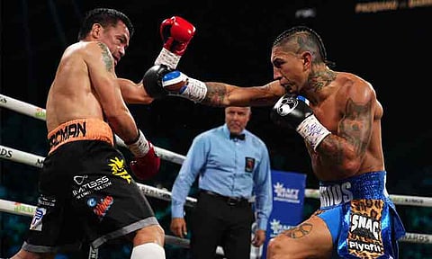 TOUGH DRAW. Manny Pacquiao vs. Mario Barrios ended in controversy at the MGM Grand Garden Arena in Las Vegas.