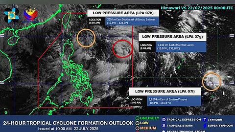 Philippines on watch as 3 LPAs loom; habagat intensifies rains