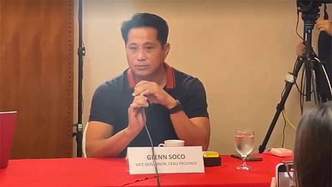 CEBU. Vice Governor Glenn Soco in a press conference on Tuesday, July 29, 2025.