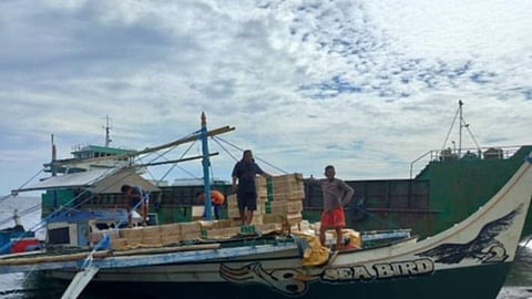 ZAMBOANGA. The Western Mindanao Naval Command arrest five individuals and seizes a shipment of some P16.4 million of smuggled cigarettes on Friday, August 8, 2025, approximately 14.1 nautical miles southeast of Timbungan Island, Tabuan Lasa, Basilan province. (SunStar Zamboanga)
