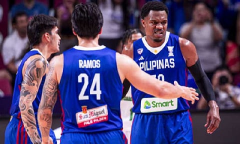 CRUCIAL WIN. Justin Brownlee pulls out another late-game heroics as Gilas Pilipinas defeated host Saudi Arabia, 95-88, in overtime to reach the quarterfinals of the FIBA Asia Cup 2025 at King Abdullah Sports City in Jeddah on Monday (Aug. 11, 2025). The Philippines will face two-time defending champion Australia in the next round on Wednesday (Aug. 13). (Photo from FIBA Asia Cup website)