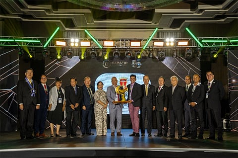 (L-R) Cesar Mario Mamon, conference chair; Leo Rameses Amoyan, HR Manager-SMB; Romelinda Garces,Communication Manager-SMB; Serio Ortiz -Luiz Jr. ECOP President; Atty. Allan Montaño,President Emiritus & International Secretary of the Federation of Free Workers (FFW) in the Philippines; DOLE USEC Carmela Torre; Nicolasito Dalisay Employe Management Council Chairman-SMB; Edgar Laurente, SMB Union President; DOLE Secretary Bienvenido Laguesma; Ernie Cecilia Chair IR Committee American Chamber; Enrico Reyes, SMB Vice President for HR & Business Affairs & Communication; Radysamer Dabuco Vice President, SMB Union; Edward Tolato Employee Relations in-charge SMB Mandaue; Federico Marquez Jr., ECOP Governor and 2025 Kapatid Awards Chair.

San Miguel Brewery Inc. – Mandaue Brewery was proclaimed the top winner in the
recently concluded Grand Kapatiran Awards held in Manila Hotel last July 30 during the
46 th National Conference of Employers.