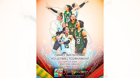 The DLSU Lady Spikers, the 2024 invitational champions, return to Davao hungry for back-to-back glory as they battle the CSB Lady Blazers and PVL squads Zus Coffee Thunderbelles and Farm Fresh Foxies in the free-admission Davao Invitational Volleyball Tournament 2025, opening Thursday, Sept. 4, at the Usep Gym, Bo. Obrero.