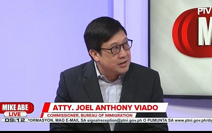 Bureau of Immigration Commissioner Joel Anthony Viado. (Screen grab from PTV)