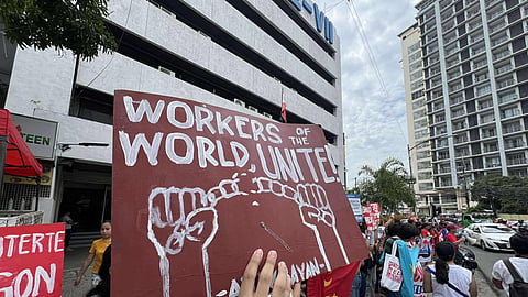 Progressive groups staged a protest in front of the Department of Labor and Employment (DOLE) Region 7 office on Friday, September 5, 2025, to reiterate their demand for a P1,200 daily minimum wage. (AYB)