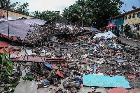 CEBU. At least seven people were killed after houses collapsed in Yolanda Village, Polambato, Bogo City, following a 6.9-magnitude earthquake on Tuesday night, September 30, 2025. These photos were taken on Wednesday, October 1. 