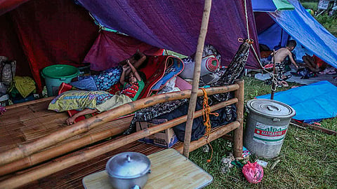 Family of 19 endures cramped life in tent after Cebu quake
