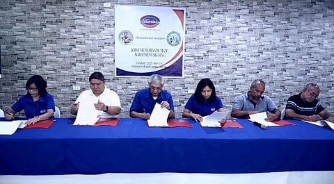 BACOLOD. A joint memorandum of agreement was entered into by the Sugar Regulatory Administration, Victorias Milling Company, the Victorias Mill District Development Council, and the Florencia Workers Association to establish a High-Yielding Variety Nursery and Soils Laboratory in Victorias City, Negros Occidental on October 7 at the Victorias Golf and Country Club.
