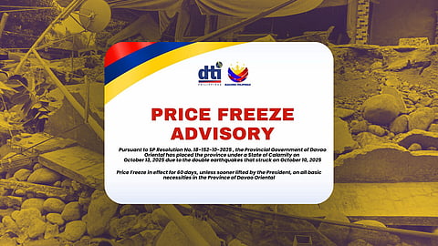 DTI implements price freeze in Davao Oriental