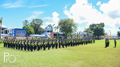 ILOILO. Police Brigadier General Josefino D. Ligan, regional director of the Police Regional Office in Western Visayas (PRO 6), leads the send-off ceremony for 300 police augmentation personnel bound for Bacolod City to assist the Police Regional Office in Negros Island Region (PRO NIR) in securing the MassKara Festival. 
