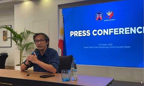 DEVELOPMENT. Department of Public Works and Highways Secretary Vince Dizon speaks at a press conference in Pampanga on Friday (Oct. 17, 2025). He disclosed that Undersecretary Arrey Perez has resigned amid the allegations of Batangas 1st District Rep. Leandro Leviste on his alleged connection with a contractor. (Screen grab from DPWH video)