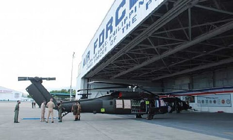 MORE TO COME. One of the Philippine Air Force’s S-70i "Black Hawk" helicopters is seen at the Clark Air Base in Pampanga in this undated photo. The PAF is set to receive five more brand new "Black Hawk" units on Nov. 6, 2025. (Photo courtesy of the Department of National Defense/PAF)