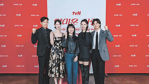 STARS. From left: Lee Jung-jae, Lim Ji-yeon, Kim Ga-ram, Seo Ji-hye and Kim Ji-hun.