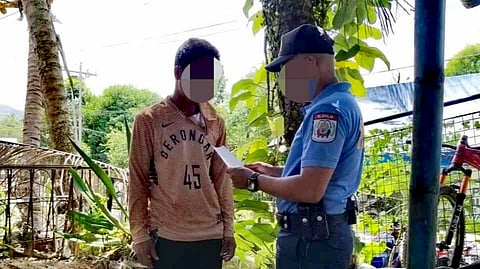 ILOILO. Police Colonel Bayani M. Razalan, director of the Iloilo Police Provincial Office, commends the Lemery Municipal Police Station for arresting the fourth most wanted person in Western Visayas during an operation in Barangay Poblacion South East Zone, Lemery, Iloilo Tuesday, November 11, 2025. 