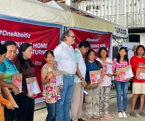 AID. The Aboitiz Foundation, led by Anton Perdices, chief operating officer for Distribution Utilities at Aboitiz Power, and San Remigio Mayor Mariano Martinez, on Thursday, Nov. 27, 2025, initially turned over P10,000 each to 168 families whose households were affected by the magnitude 6.9 earthquake and sustained partial damage.

The initiative forms part of Aboitiz’s P3.3-million post-earthquake home recovery assistance program, which benefits 225 families.