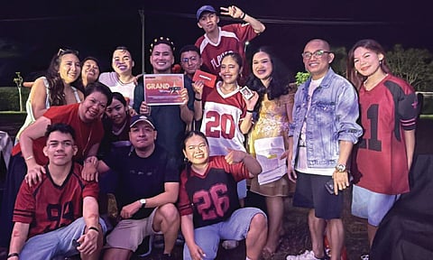 WINNERS. The Grand Winners of Helpware’s first-ever “Got Talent: The Rhythm & Rebels” from Cluster Axl, with the HR Director Jose Ma. Miguel Edades.