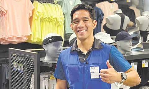 RUNNER. Francis runs in and around commercial business districts in Mactan before moving to Cebu.