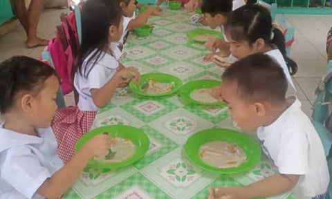 FEEDING PROGRAM. Wards at a child development center in Antique benefit from the Supplementary Feeding Program (SFP) in this undated photo. The DSWD on Wednesday (Feb. 4, 2026) said the 2026 budget allocated additional funds to expand the SFP this year to reach more children nationwide and extend the feeding period. (Photo courtesy of Antique PSWDO)