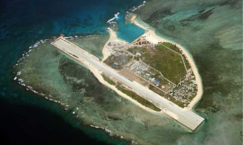 Kalayaan Island as seen from above. (Photo courtesy of Western Command)