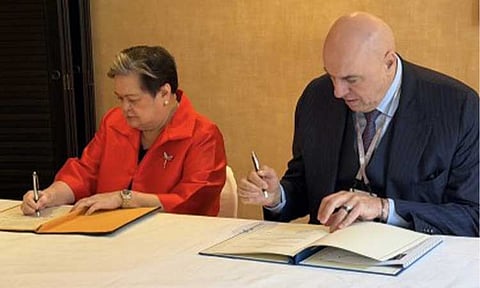 NEW DEAL. Foreign Affairs Secretary Ma. Theresa Lazaro (left) and Italian Minister of Defense Guido Crosetto sign a new bilateral defense cooperation agreement on the sidelines of the Munich Security Conference in Germany on Saturday (Feb. 14, 2026). The deal replaces an expired memorandum of understanding, and expands potential for defense co-production and technology cooperation. (Photo courtesy of Sec. Lazaro/X)

MANILA – The Philippines and Italy have sealed a new bilateral defense cooperation agreement after more than a year of review, the Department of Foreign Affairs (DFA) said Saturday night.

Foreign Affairs Secretary Ma. Theresa Lazaro and Italian Minister of Defense Guido Crosetto signed the deal, which replaces an expired memorandum of understanding, on the sidelines of the Munich Security Conference in Germany.

Lazaro said the signing serves as “another concrete step to move the Philippine-Italy cooperation forward.”

Philippine Ambassador to Italy Neal Imperial, in a text message to the Philippine News Agency, said the agreement will include provisions on procurement, defense co-production, and logistics and technology collaboration.

“The embassy welcomes the signing of this important agreement which elevates the political and security partnership between the Philippines and Italy,” he said.

“This is a clear demonstration of Italy's seriousness in engaging with one of the most strategic countries in the Indo-Pacific in the important area of defense cooperation.”