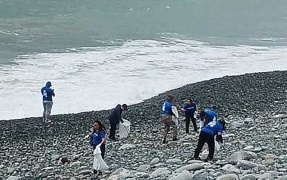 BEACH CLEANUP.  Nearly 100 students and volunteers gathered in Barangay Ditale, Municipality of Dipaculao, Aurora Province, on Friday (Feb. 20, 2026) for a Coastal Clean-Up Drive and Climate Resilience Advocacy event led by Americares Philippines. The participants collected 283.7 kilos of trash from the coastal area and nearby lots.  (PNA photo)