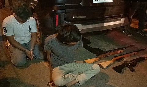 ZAMBOANGA. Lawmen arrested two people allegedly involved in the illegal sale of firearms on Thursday evening, February 26, along Zamora Road, Pasonanca village, Zamboanga City. The arrests followed a chase after the suspects disregarded a checkpoint. 
