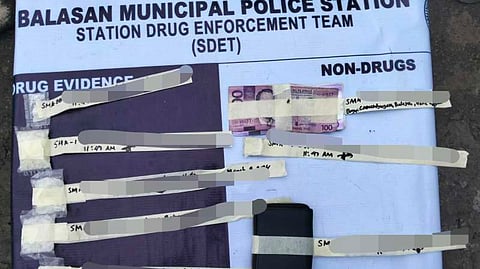 BALASAN, ILOILO. Operatives of the Balasan Municipal Police Station arrest a high-value individual and seize 55 grams of suspected shabu worth P374,000 during a drug-bust operation in Barangay Camambugan, Balasan, Iloilo on March 9, 2026.