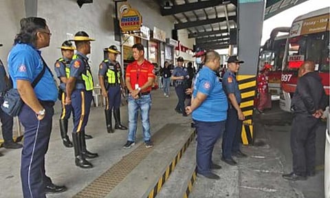 SAFE TRAVELS. Philippine National Police-Highway Patrol Group (PNP-HPG) personnel inspect major transport terminals across Central Luzon for the anticipated surge of travelers on Monday (March 30, 2026), ahead of the expected influx of travelers for the Holy Week long weekend and the summer travel season. The PNP said travelers should expect tight but efficient security screening. (Photo courtesy of PNP-HPG)