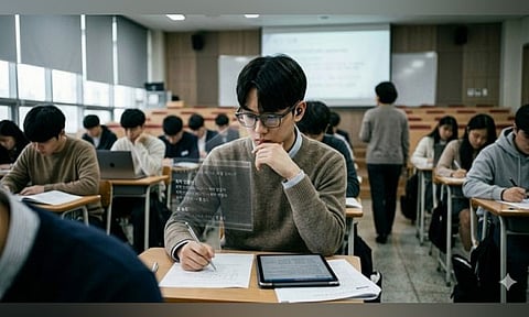 Mga estudyante sa China migamit og AI nga salamin aron
mangodigo
