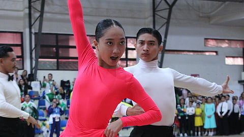 Angel Jane Tinambacan and John Terence Cuizon of Davao City will lead the charge for the Davraa Eagles in the secondary Latin dancesports competition of the upcoming Palarong Pambansa 2026 in Agusan del Sur. Client Junnil V. Pasaol/DepEd Davao City
