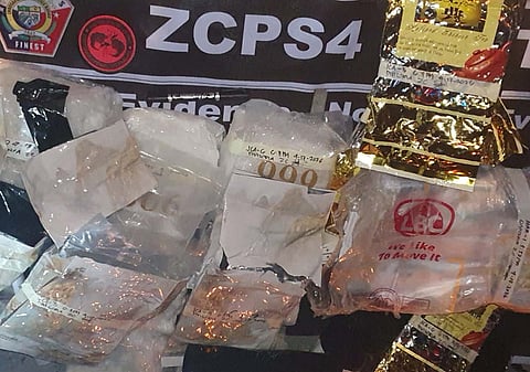 ZAMBOANGA. Lawmen arrest three high value individuals and seize some P47.6 million worth of illegal drugs in an anti-drug operation Friday, April 17, along the Maria Clara Lorenzo Lobregat highway, Zone 5, Divisoria village, Zamboanga City. 