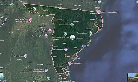 Google Map screenshot of Sta. Cruz, Davao del Sur.