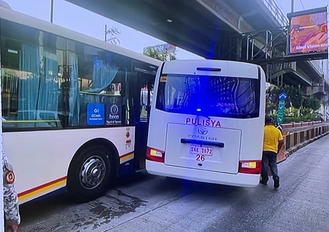 MANILA. The Philippine National Police (PNP) Logistics Support Service (LSS) ordered the relief of a personnel following his involvement in a viral Edsa busway collision over the weekend.