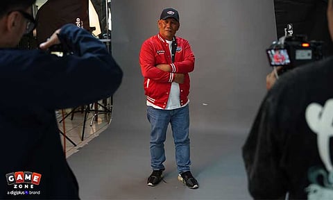 Tatay Igno on set for his TV Commercial Shoot