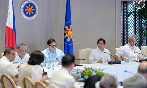 ANTI-INSURGENCY. President Ferdinand R. Marcos Jr. (2nd from right) convenes the 9th Executive Committee Meeting of the National Task Force to End Local Communist Armed Conflict (NTF-ELCAC) in Malacañang on Wednesday (April 22, 2026). The Philippine National Police on Friday (April 24) reaffirmed its commitment to sustain the gains against communist insurgency and prevent any resurgence of terror armed groups in the country. (PCO photo)