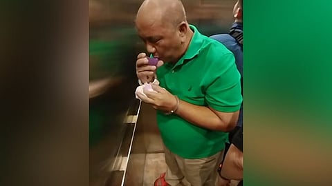 Jay Sonza experiences breathing 
difficulty after NBI arrest