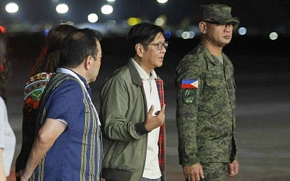 ASEAN SUMMIT-READY. President Ferdinand R. Marcos Jr. arrives at the Mactan-Benito Ebuen Air Base in Cebu province on Wednesday (May 6, 2026), ahead of the 48th ASEAN Summit and Related Meetings in the province. The gathering is set to convene regional leaders to discuss stronger collaboration on economic progress, regional security, and sustainable development across Southeast Asia. (Photo courtesy of Presidential Photojournalists Association)