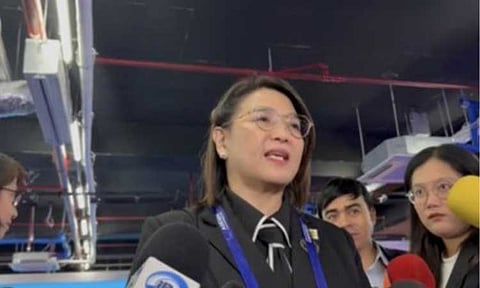 IN DEFENSE. Palace Press Officer Claire Castro, in an interview in Cebu on Friday (May 8, 2026), challenges Vice President Sara Duterte over alleged misinformation on government funds. She defended President Ferdinand Marcos Jr., dismissing claims regarding the administration’s alleged fiscal management and governance. (Photo from MPC Pool)