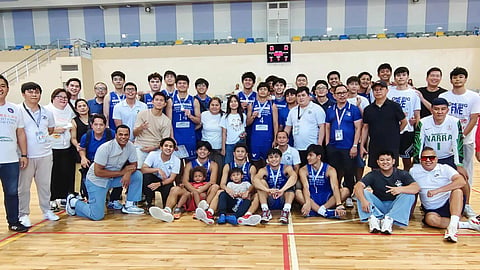 PRISAA GOLD. The Sacred Heart School-Ateneo de Cebu Magis Eagles celebrate with their parents and supporters after their title-clinching win in the National Private Schools Athletic Association (PRISAA) held in Bacolod City.