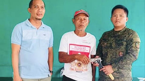 MNLF member supports peace campaign in Sulu, hands over firearm