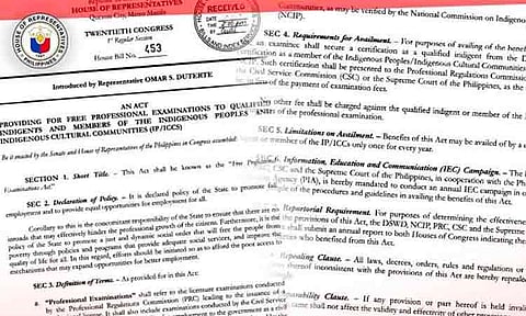 The House passes House Bill 8869 on third reading, granting free professional and civil service exams to indigent Filipinos.