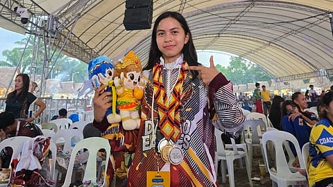 GOLDEN GOODBYE. Ariane Kaye Parami of Davao City National High School poses with her medals after memorably closing her Palarong Pambansa career at the 2026 games in Agusan del Sur. The 18-year-old Dabawenya arnisador captured a gold medal in individual double weapon anyo and added two silver medals for Davao Region, ending her final year of eligibility with a performance she dedicated to God, her family, and longtime mentor Adelfa Sagne. 