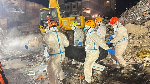 Building collapse
deaths now at 28