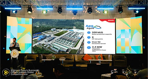 Aboitiz InfraCapital Vice President and Head of Water Business Eduardo “Dudes” Aboitiz discusses how the Davao City Bulk Water Supply Project has improved water access and created economic opportunities for Davaoeños during the Cebu Investment and Entrepreneurship Summit.