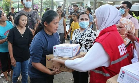 Department of Social Welfare and Development (DSWD) staff are distributing emergency relief supplies to affected residents In Sarangani, who were affected by the magnitude 7.8 earthquake that struck Mindanao on June 8, 2026. 