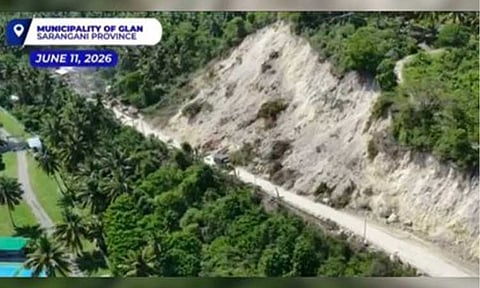 NOW PASSABLE. The Sarangani–Davao del Sur Coastal Road section in Barangay Kapatan in Glan, Sarangani reopens to all types of vehicles on Thursday (June 11, 2026) following damage caused by a strong earthquake on Monday (June 8). The reopening is expected to facilitate the continued delivery of relief goods and essential supplies to affected communities in Southern Mindanao. (Screengrab from DPWH video)
