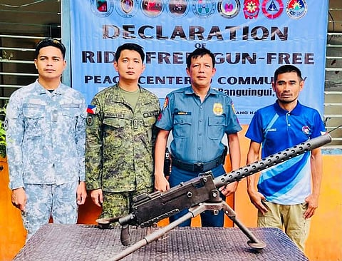 ZAMBOANGA. The municipality of Banguingui in the province of Sulu moves closer to its declaration as a Rido-Free, Gun-Free, and Peace-Centered Community (RFGFPCC) after local government officials voluntarily handed over Saturday, June 13, 2026, a crew-served weapon to security authorities in the province. (SunStar Zamboanga)