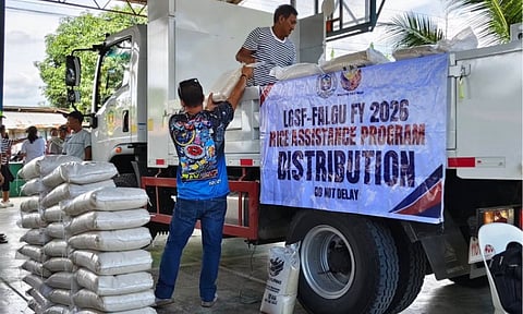 Thousands of vulnerable farming families in Davao del Sur receive 10-kg rice packs under the Biyayang Bigas program.